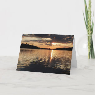 Blank Inside Sunset at Lake Greeting Card