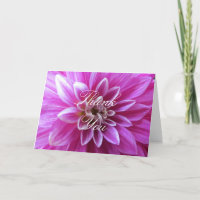 Blank Inside Thank You Purple Flower Photo