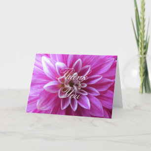 Blank Inside Thank You Purple Flower Photo Card