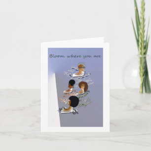 Blank inspirational note card