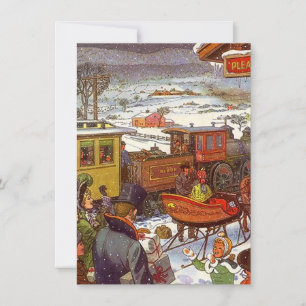 Blank Invitation Travelers Train Depot Open House