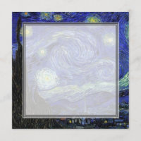 blank invitation, van Gogh starry night