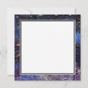 blank invitation, van Gogh starry night Invitation