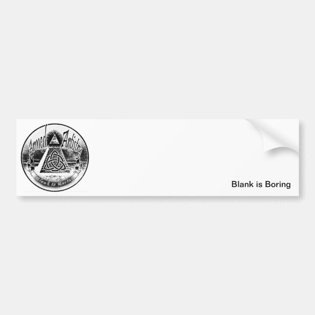 Blank is Boring Bumper Sticker (Front)