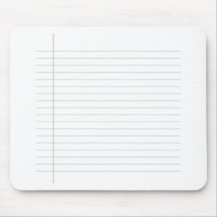 Blank Lined Paper Mouse Pad