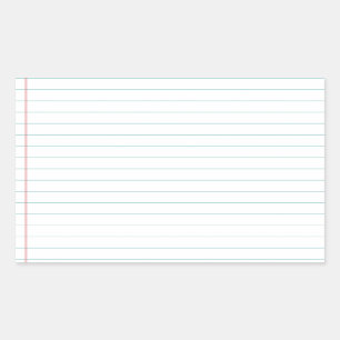 Blank Lined Paper Rectangular Sticker