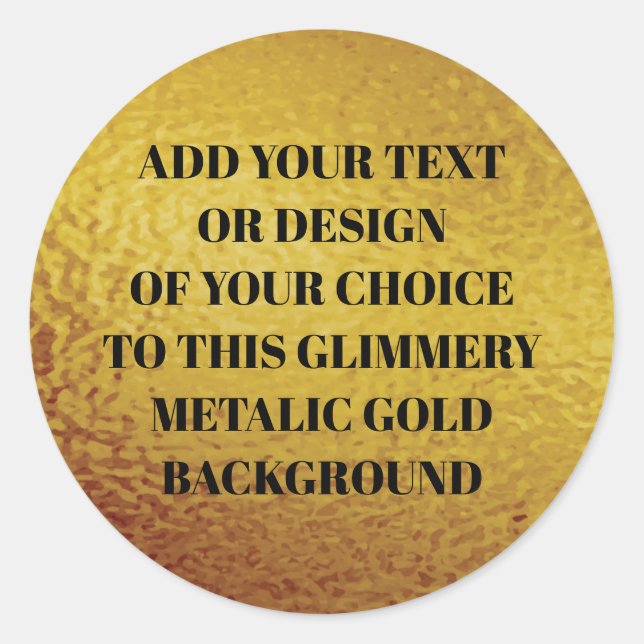 Blank Metallic Gold Sticker  (Front)