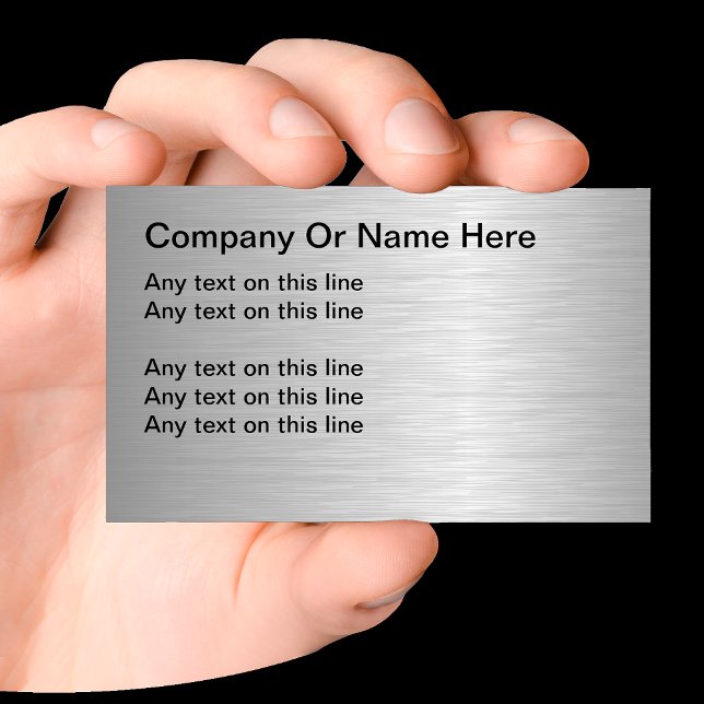 Blank Metallic Looking Business Cards (Creator Uploaded)