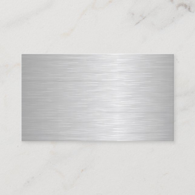 Blank Metallic Looking Business Cards Two Sided (Front)