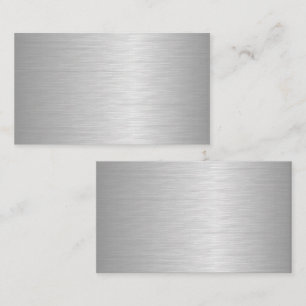 Blank Metallic Looking Double Side Business Cards