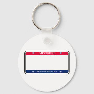 Blank Missouri License Plate Key Ring