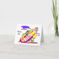 Blank Motocross Motorcycle Racing Note Card
