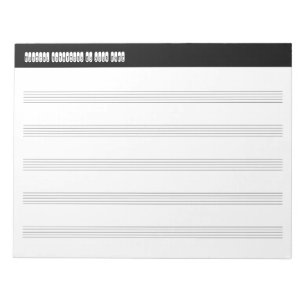 Blank Musical Score for Travelers and Musicians - Notepad