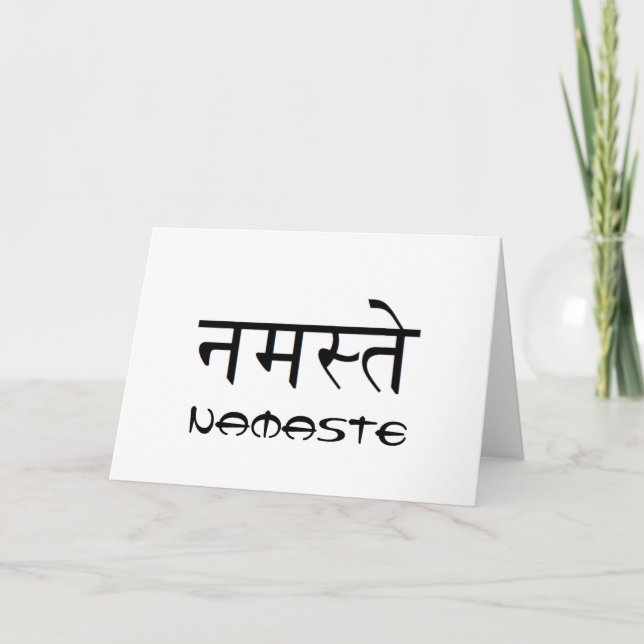 Blank Namaste Greeting Card (Front)