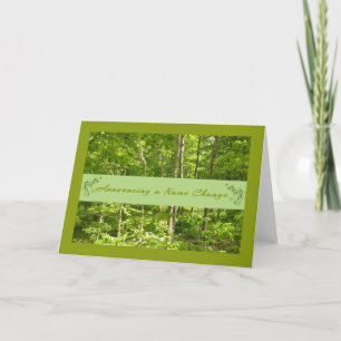 Blank Name Change Card with Natural Woods
