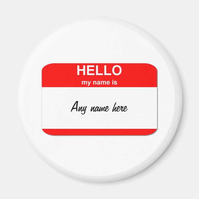 Blank name tag template magnet (Front)