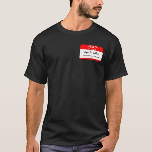 Blank Name Tag Templates T-Shirt (Front)