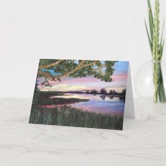 Blank Note Card 5 x 7 Sunset View