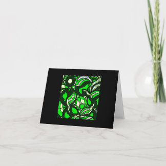 Blank Note Card (Green Bubbles)