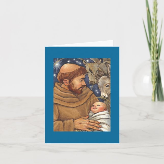 blank note card St Francis Christmas (Front)