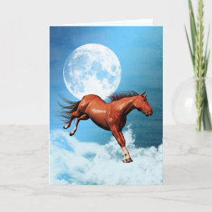 Blank note card with spirit horse