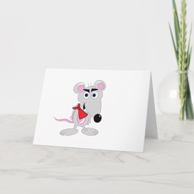Blank Note Card with Sunny the Rat (Front)