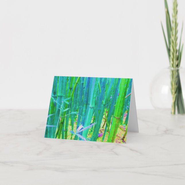 Blank Notecard Bamboo Forest Design (Front)