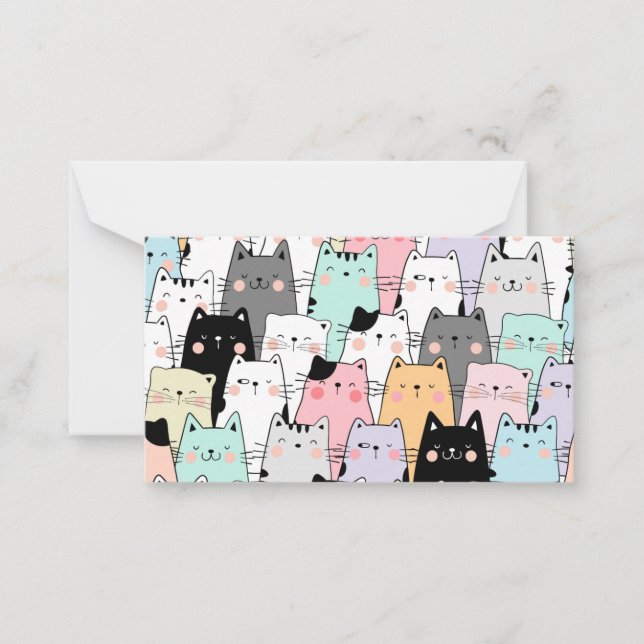 Blank Notecard with Cats (Front)