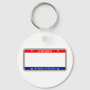 Blank Ohio License Plate Key Ring