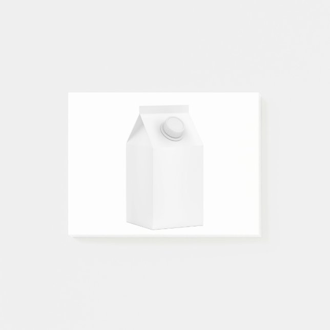Blank packaging for milk post-it notes (Front)