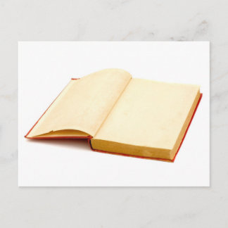 Blank pages of a old book postcard