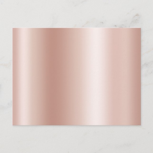 Blank Pastel Rose Gold Foil Gradient Postcard (Front)