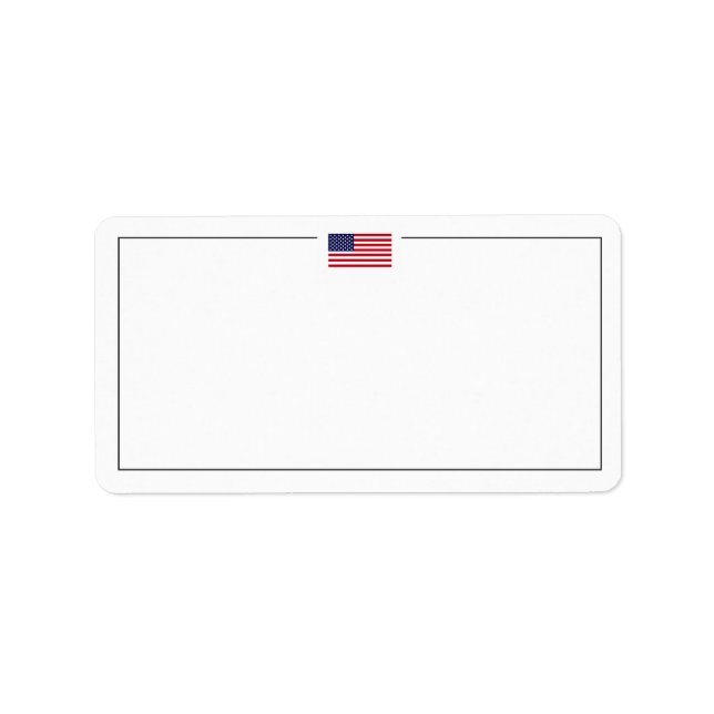 Blank Patriotic Themed Minimal Label (Front)