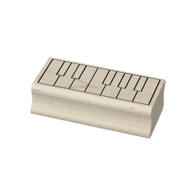 Blank Piano or Keyboard Keys - Small Rubber Stamp (Stamp)