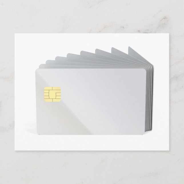 Blank plastic cards with chip (Front)