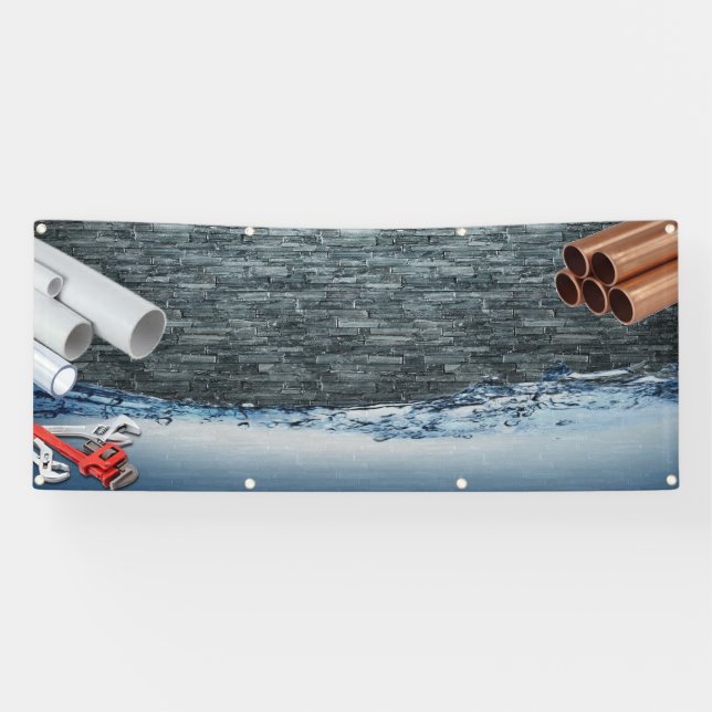 blank plumbing supply or service banner (Horizontal)