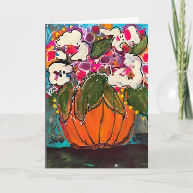 Blank Pumpkin Greeting Card (Front)