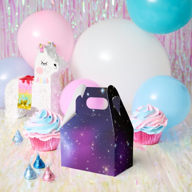 Blank Purple Galaxy Cluster Celestial Favour Box (Party)