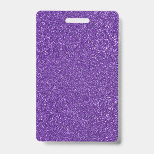 Blank Purple Glitter DIY Template Custom Text  ID Badge