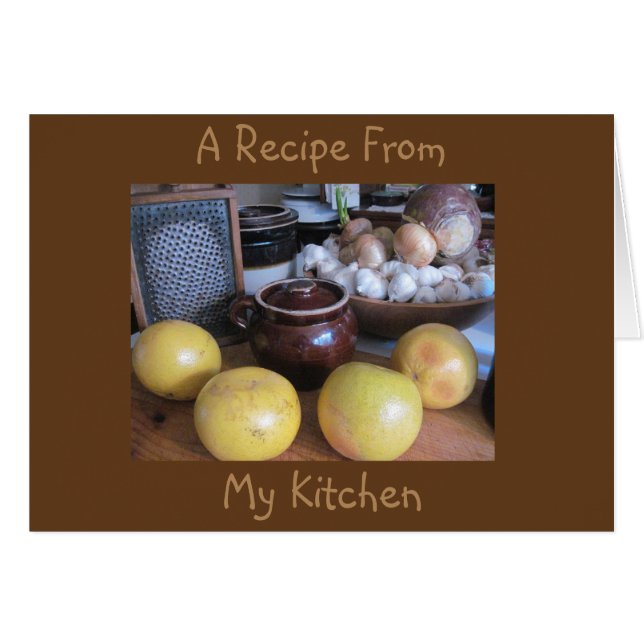 Blank Recipe Note Card (Front Horizontal)