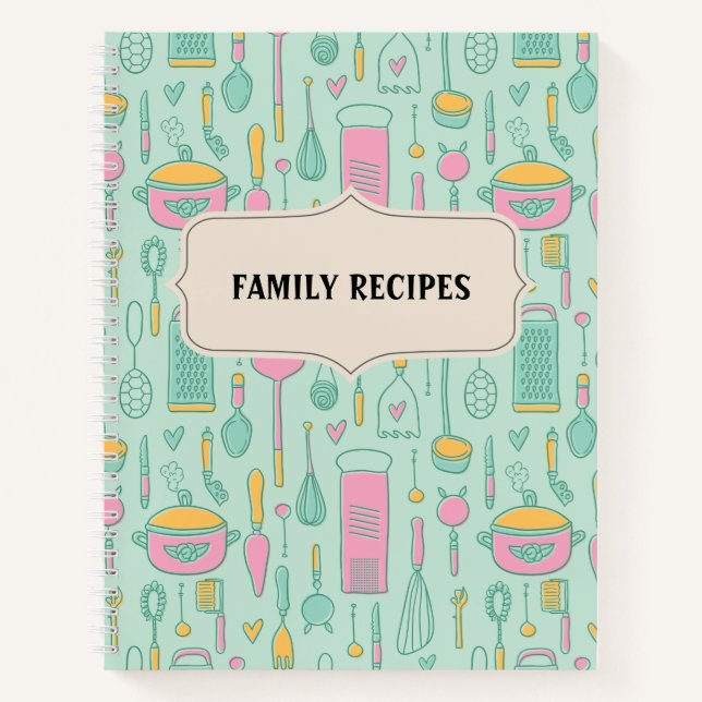 Blank Recipe Notebook To Write In (Front)