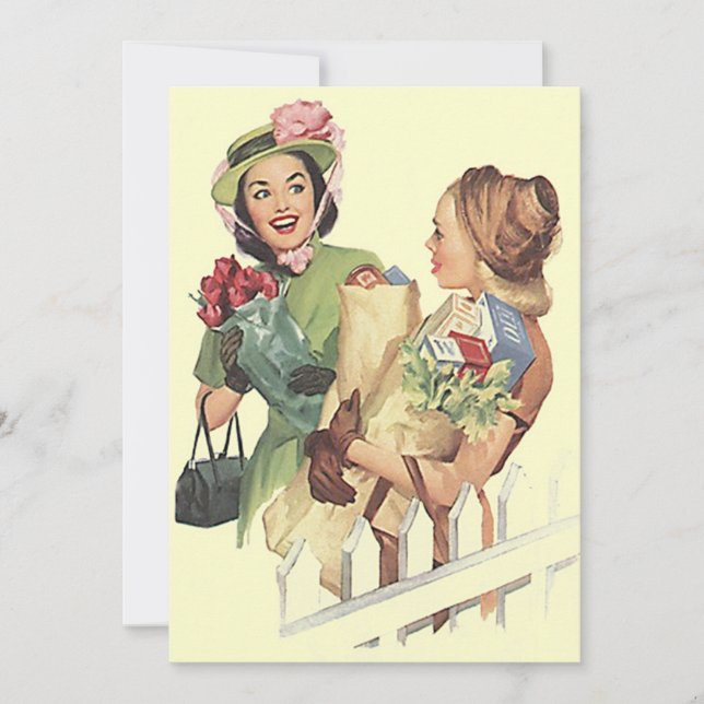 Blank Retro Surprise Welcome Friends Invitation (Front)