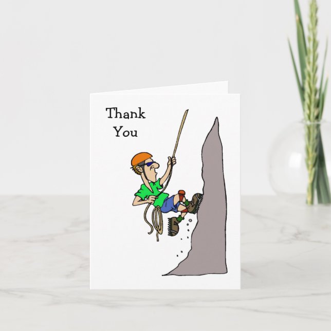 Blank Rock Climbing Note Card (Front)
