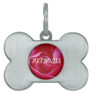 Blank Rose Pet Tag