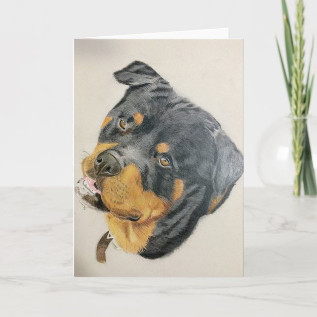 blank Rottie greeting card (Front)