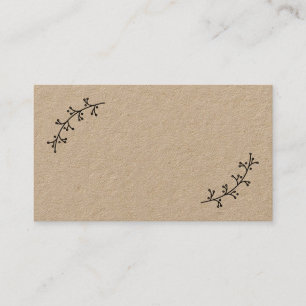 Blank Rustic Laurels Wedding Place Card