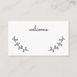 Blank Rustic Laurels Wedding Place Card