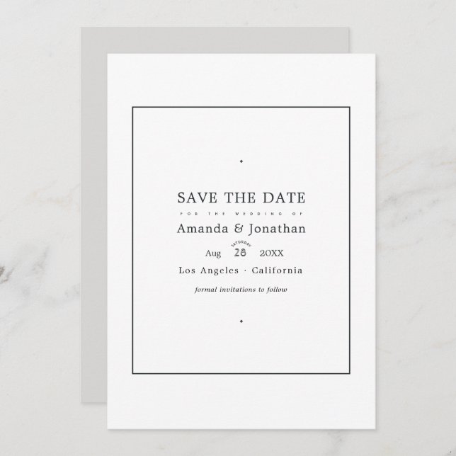 Blank Save The Date (Front/Back)