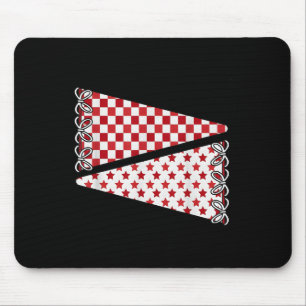 Blank School Spirit Team Colours Game Day Red Foot Mouse Pad