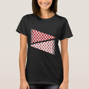 Blank School Spirit Team Colours Game Day Red Foot T-Shirt
